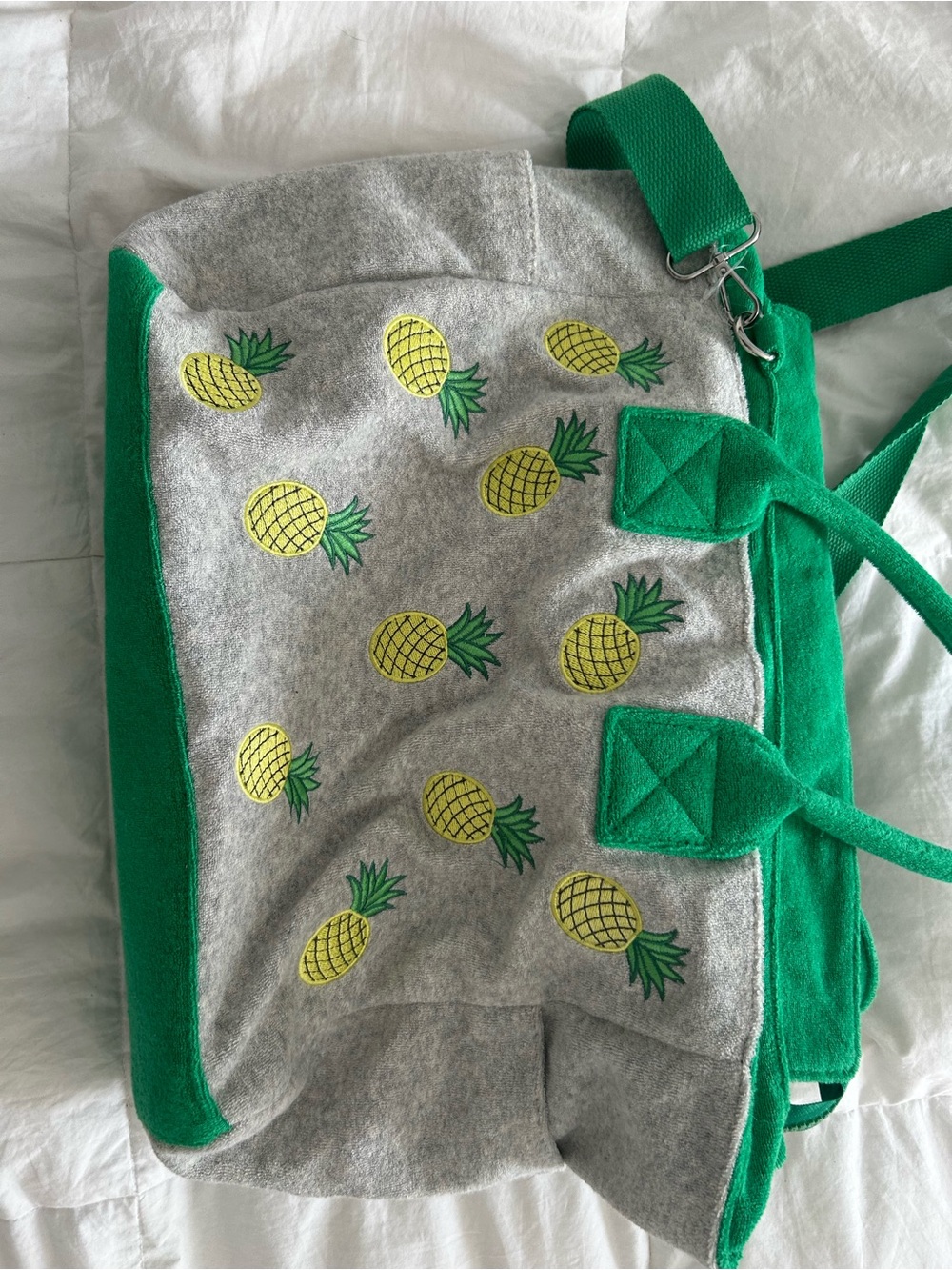 Wildfox Gray & Green Pineapple Tote